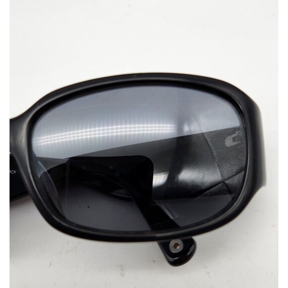 COACH ROWAN S827 DESIGNER SUN GLASSES Black/Silver Radiant Gray Lense Preowned